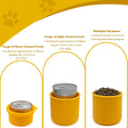 Original Canned Dog Food Storage Container | Silicone Can Cover Pet Food Sealer | BPA Free, Airtight, Dishwasher & Freezer Safe (2 Pcs Orange)