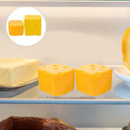 2pcs Slice Cheese Storage Containers with Sealing Lid for Refrigerator Practical Abs Butter and Cheese Keeper Boxes Kitchen Food Storage Bins for Freshness Preservation