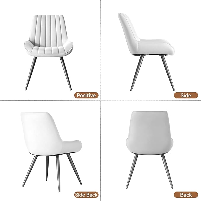 Modern Dining Chairs Set of 8,Upholstered Dining Room Chairs with Thick Cushi...