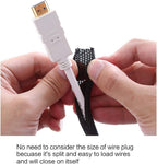 Alex Tech 25ft - 1/4 inch Cord Protector Wire Loom Tubing Cable Sleeve Split Sleeving For USB Cable Power Cord Audio Video Cable – Protect Cat From Chewing Cords - Black