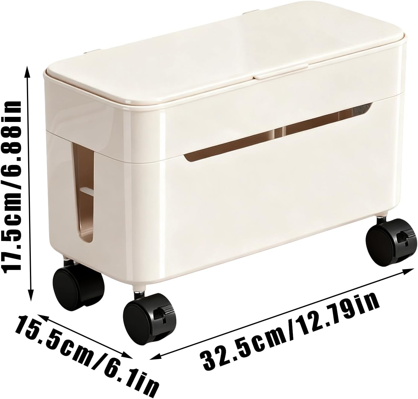 Socket Storage Rack, Compact & Space-Saving, 32.5x15.5x17.5cm, Wire Storage Container, Cable Management Box, Stylish & Functional, for Home, Office, Dorm, Gaming, TV Stand, Desk, Computer