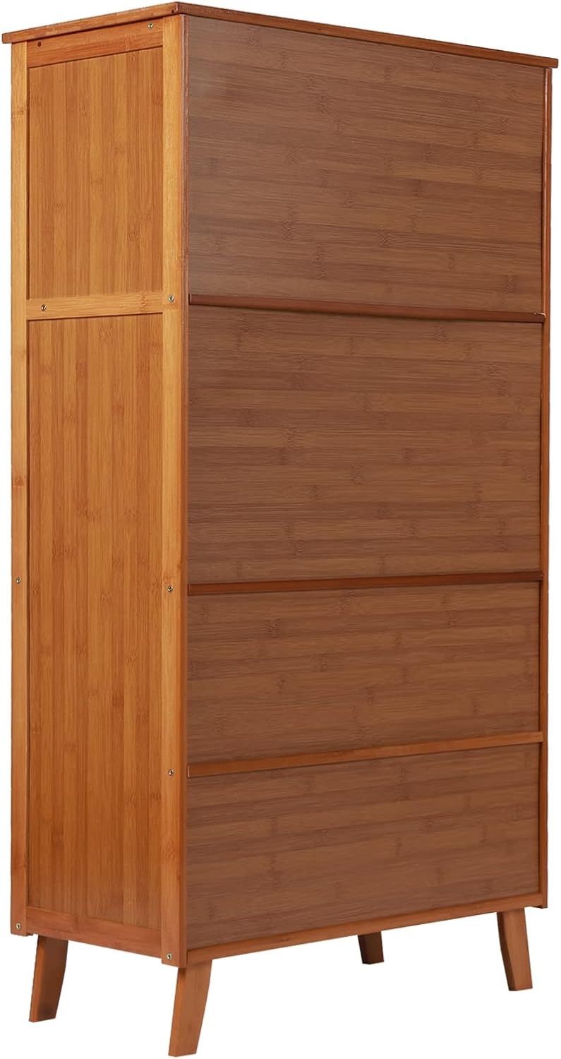 Kitchen Sideboard, Bamboo Pantry Dining Cupboard Buffet Cabinet Storage Cabin...