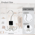 Belt Hanger, 2PCS Tie Rack,Belt Organizer for Closet, Metal Belt Rack Holder,Tie Organizer for Men,Hanging Closet Hook for Bra, Tank Top,Scarf, Hat, Purse