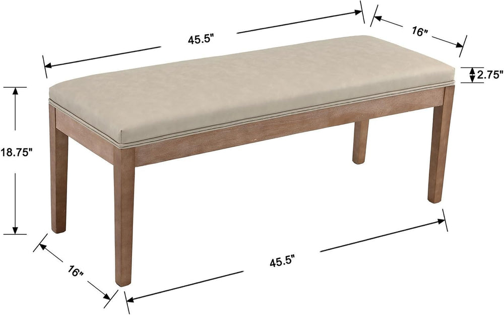 LZAREAL Upholstered Entryway Bench Modern Shoe Benches for Hallway Porch Bedr...
