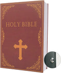 Large Diversion Book Safe Storage Box (Size 10.5"×8"×2.6") With Security Key Lock, Dictionary Secret Hidden Safe (Bible-Key)