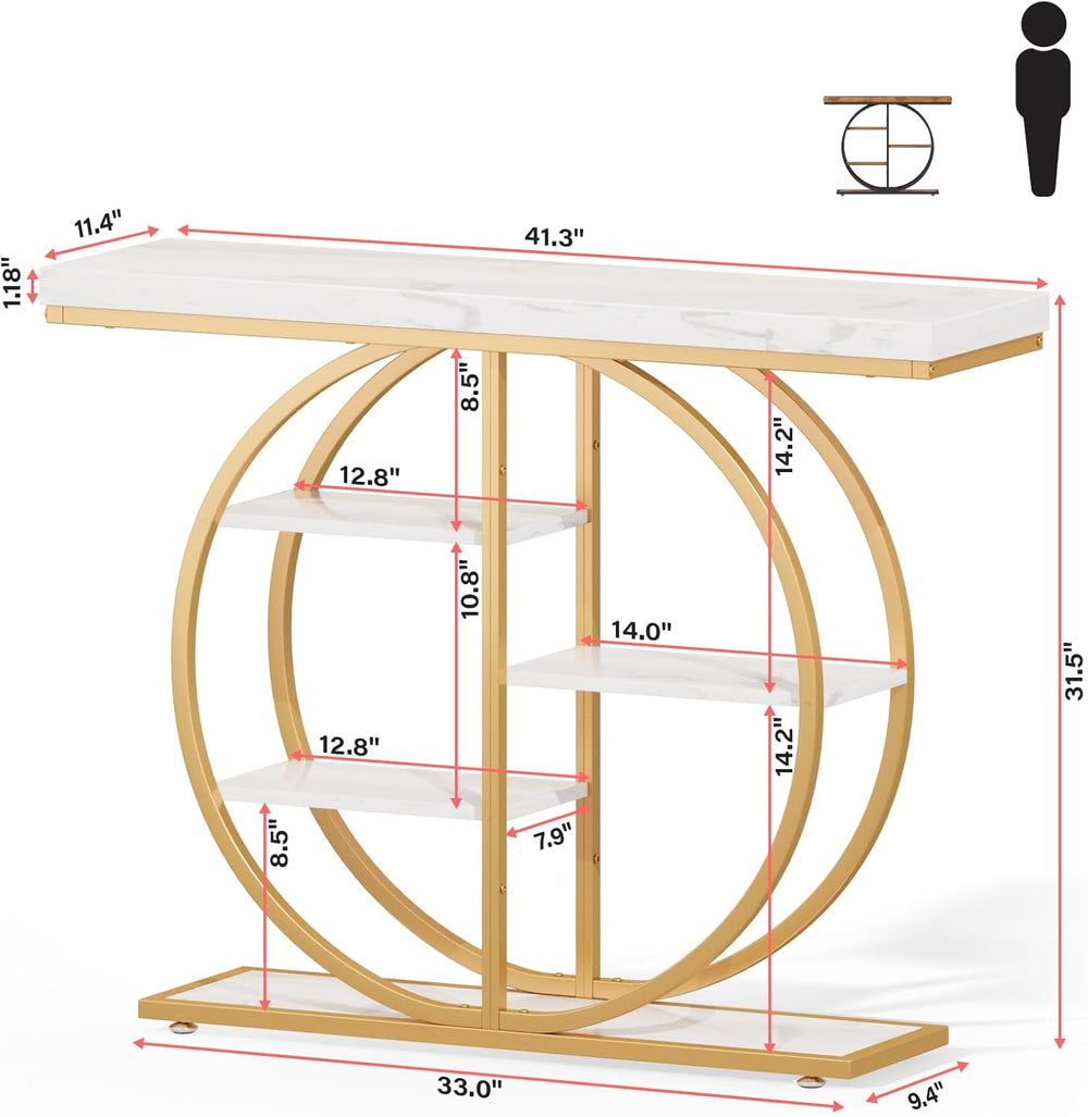 LIFECHOVY 41.3" Console Table for Entryway, Industrial Hallway Sofa Tabl...