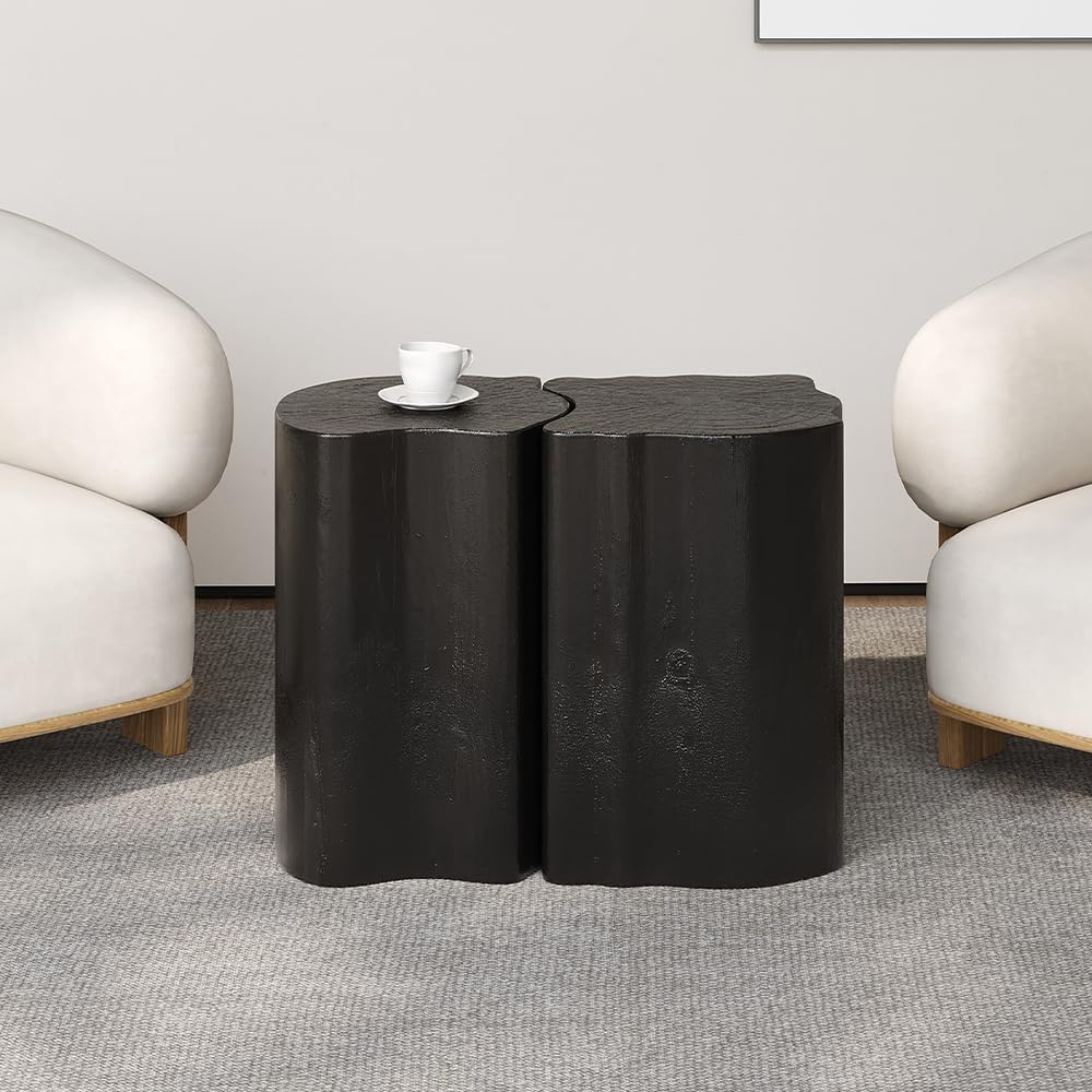 WILLIAMSPACE 24.8" Nesting Coffee Table Set of 2 for Living Room, Modern...