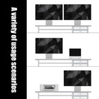 Dual‑Tier Monitor Stand Riser with Drawers, Desktop Organizer Shelf Storage for Computer Screen 2 Monitors, Supports for PC Computer Monitor, Printer, Heavy TV Riser Beige and White