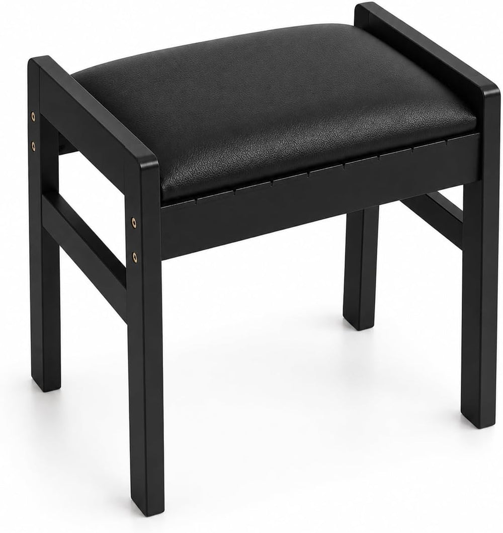 BAMBOOHOMIE Foot Stool Ottoman, Modern Vanity Stool Chair for Makeup with Rem...
