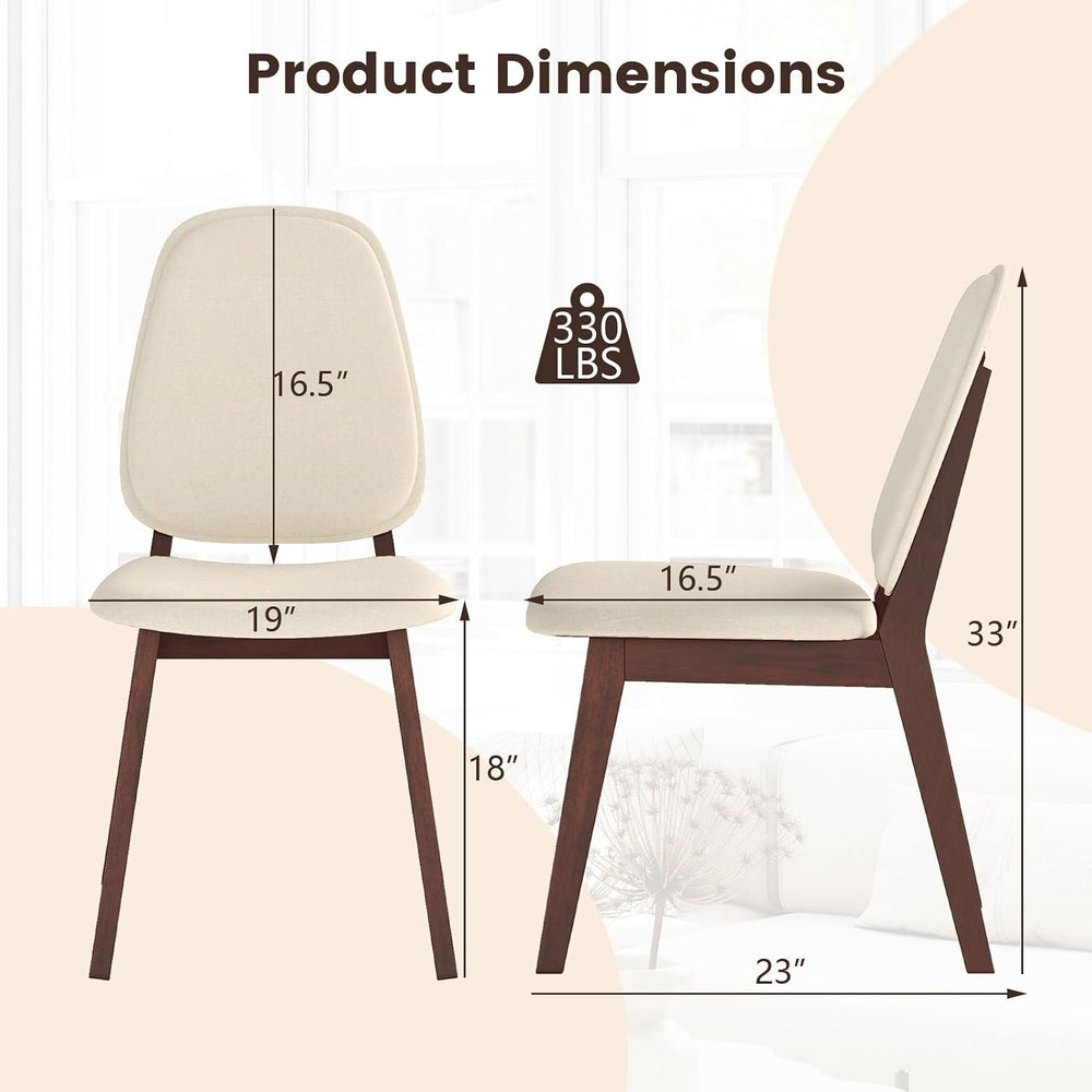 GOFLAME Upholstered Dining Chairs Set of 2, Mid-Century Modern Kitchen Chairs...