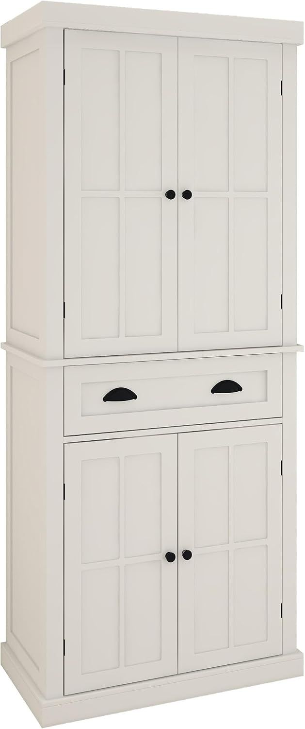 71" Pantry Cabinet, Freestanding Tall Cupboard Storage Cabinet with a Dr...