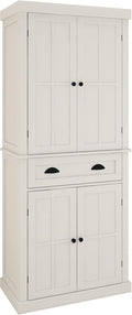 71" Pantry Cabinet, Freestanding Tall Cupboard Storage Cabinet with a Drawer,Tall Kitchen Pantry with 4 Doors and 2 Adjustable Shelves, for Living Room, Dining Room