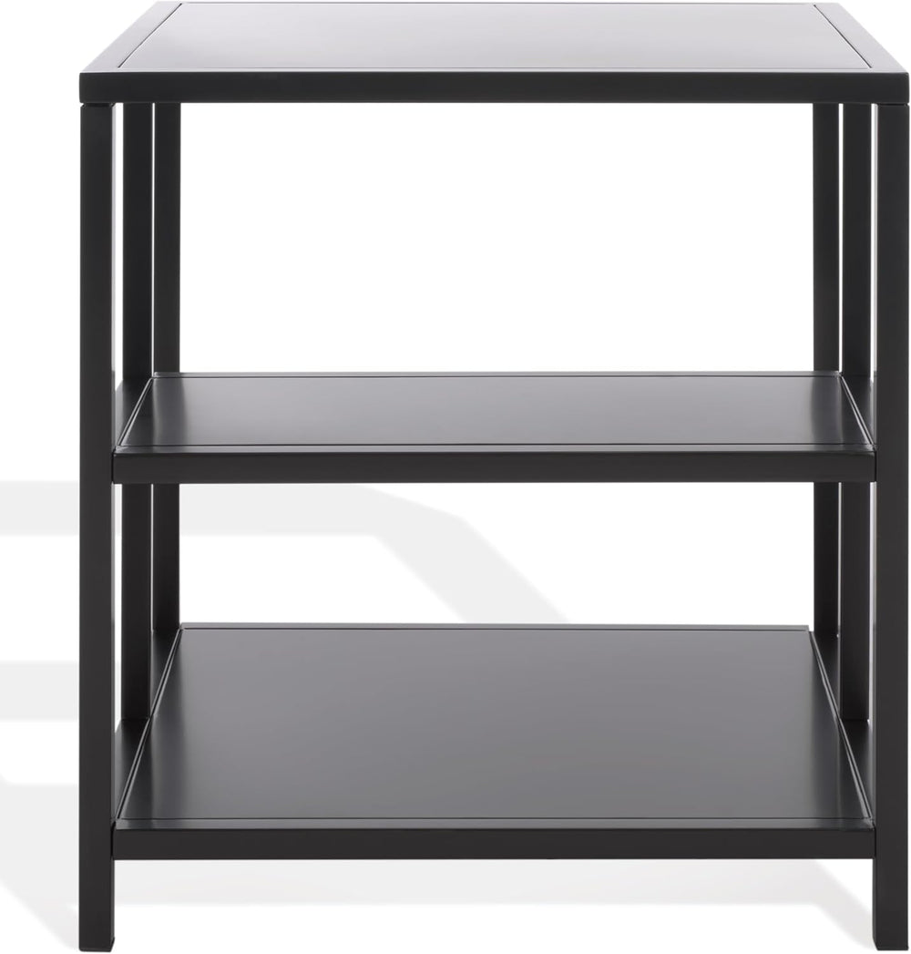 SAFAVIEH Couture Collection - Hodge Black Iron Accent Table, 3-Shelf Open Sto...