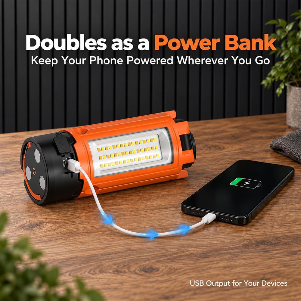 15000 mAh Camping Light with Stand Work Light Camp Lanterns