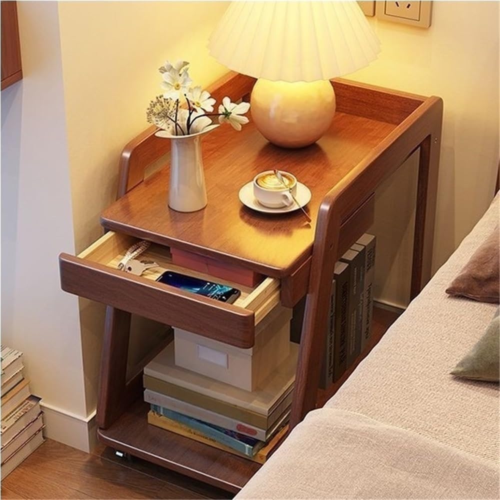 Modern Coffee Table, Sofa Side Table, Movable End Tables, Wooden Bedside Tabl...