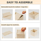 Criusia Drawer Organizer Clothes, 8 Pack Underwear Drawer Organizer, Foldable Cloth Storage Box Closet Organizers and Storage for Clothes, Socks, Scarves, Ties (Beige)
