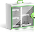 Glosen Medicine Cabinet Locking Medicine Cabinet Wall Mounted【 Green 13.6 x 13.4 x 6.5 Inch 】 Portable Storage Container Big Capacity