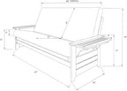 Kodiak Furniture Phoenix Full Size Futon in Butternut Finish with Storage Drawers, Canadian