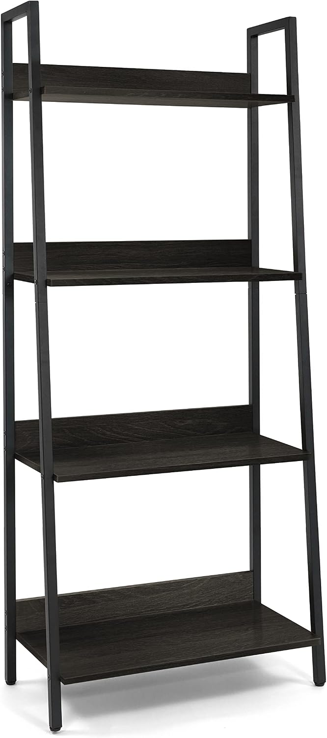 CAPHAUS 4 Tier Ladder Bookshelf, 24 Inch Width Free Standing Shelf, Bookcase ...