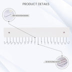 Tie Rack Wall Mounted, 180 Degree Rotating Tie Hanger Belt Holder Organizer Max 20 Storage for Purse, Scarves, Tank Top, Hats, Medals