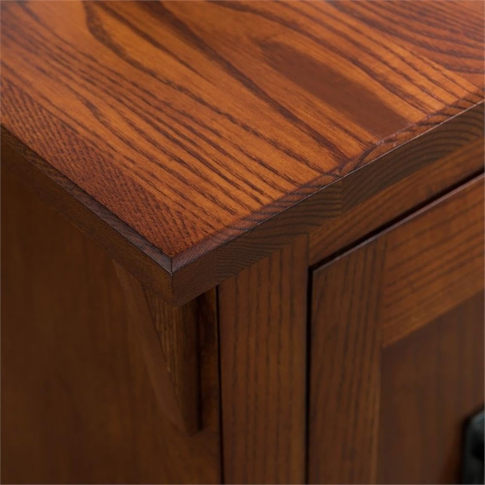 MAKLAINE Mission Cabinet Wood End Table, 24" H x 15" W x 24" D...