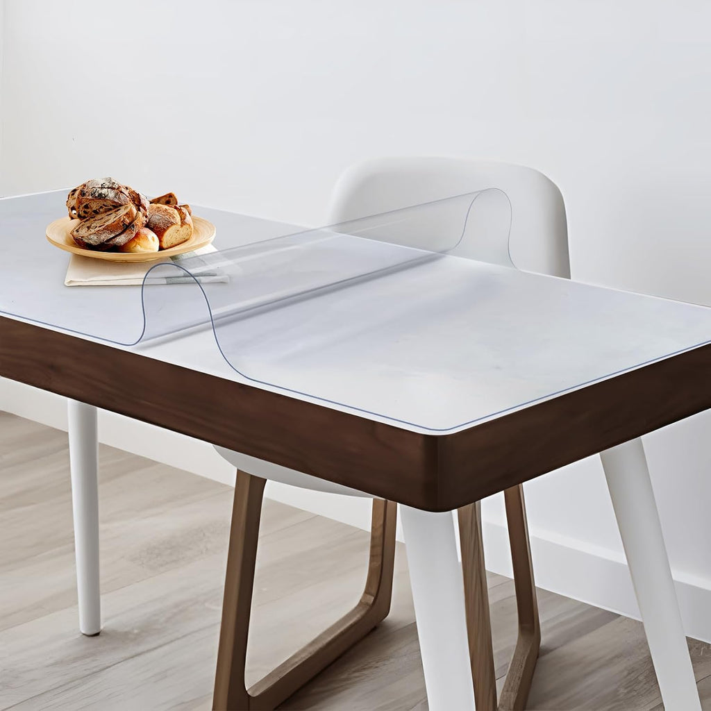 Vicwe Clear Table Cover Protector, 36 x 72 Inch Table Cover, Anti-Scratch | 1.5 mm Thick Clear Table Protector, Waterproof, Heat-Resistant, Easy to Clean, for Dining Room Table,Writing Desk
