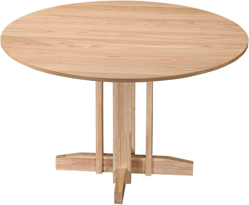 Acanva 47" Small Round Dining Table for 4 Person, MDF Top and Sturdy Woo...