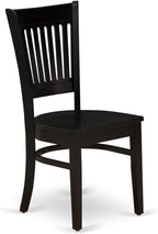 East West Furniture LGVA7-BLK-W 7 Piece Kitchen Table & Chairs Set Consist of a Rectangle Dining Room Table with Butterfly Leaf and 6 Dining Chairs, 42x84 Inch, Black