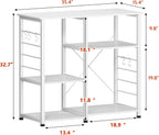 soges 35.4 Inch Kitchen Shelf Baker's Rack Utility Microwave Oven Stand Kitchen Island Storage Cart Rack, White