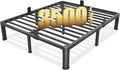 FUIOBYVV 12 Inch Full Bed Frame with Round Corner Edge Legs 3500 lbs Metal Heavy Duty Steel Slats Support No Box Spring Needed Platform Noise Free Easy Assembly