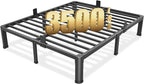 FUIOBYVV 12 Inch Full Bed Frame with Round Corner Edge Legs 3500 lbs Metal Heavy Duty Steel Slats Support No Box Spring Needed Platform Noise Free Easy Assembly