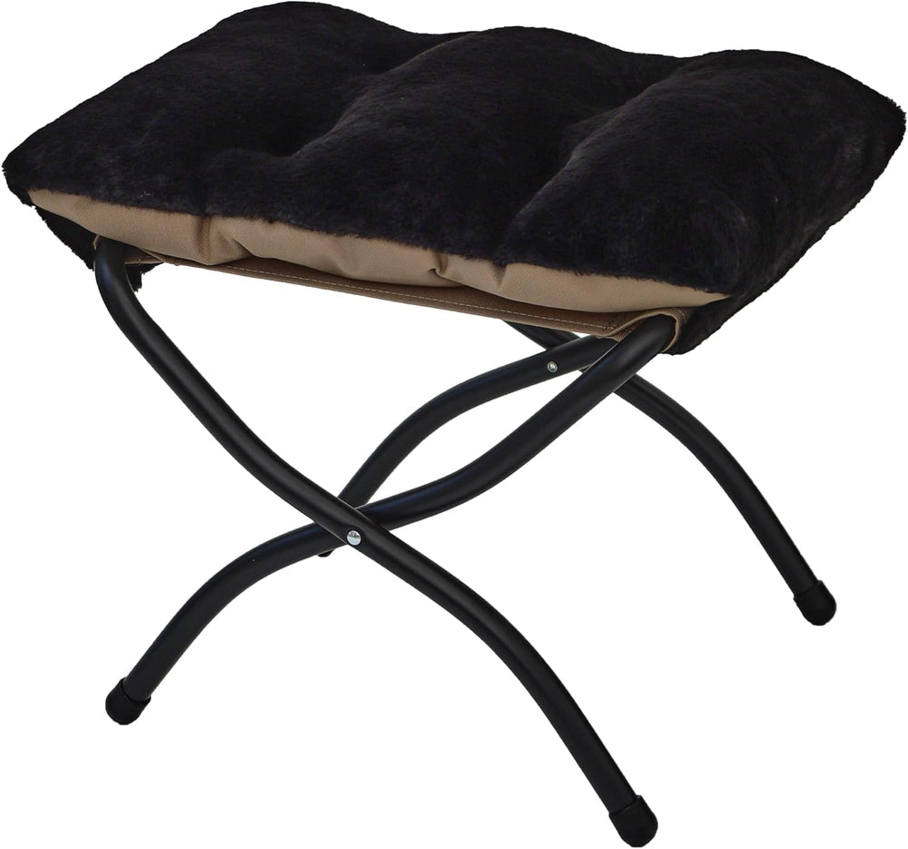 15"(H) Folding Ottoman, Foldable Footrest Stool, Portable Small Foot Sto...