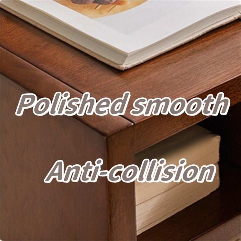 Modern 2-Tier C-Shaped Sofa End Table Small Wooden Side Table Coffee Table fo...