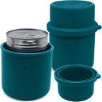 Original Canned Dog Food Storage Container | Silicone Can Cover Pet Food Sealer | BPA Free, Airtight, Dishwasher & Freezer Safe (2 Pcs Dark Blue)