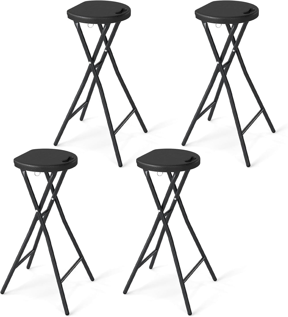 Goplus 4 Pack Folding Stool 27.5" Counter Height Backless Bar Chair