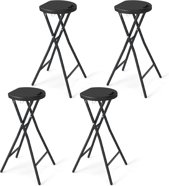 Goplus 4 Pack Folding Stool 27.5" Counter Height Backless Bar Chair