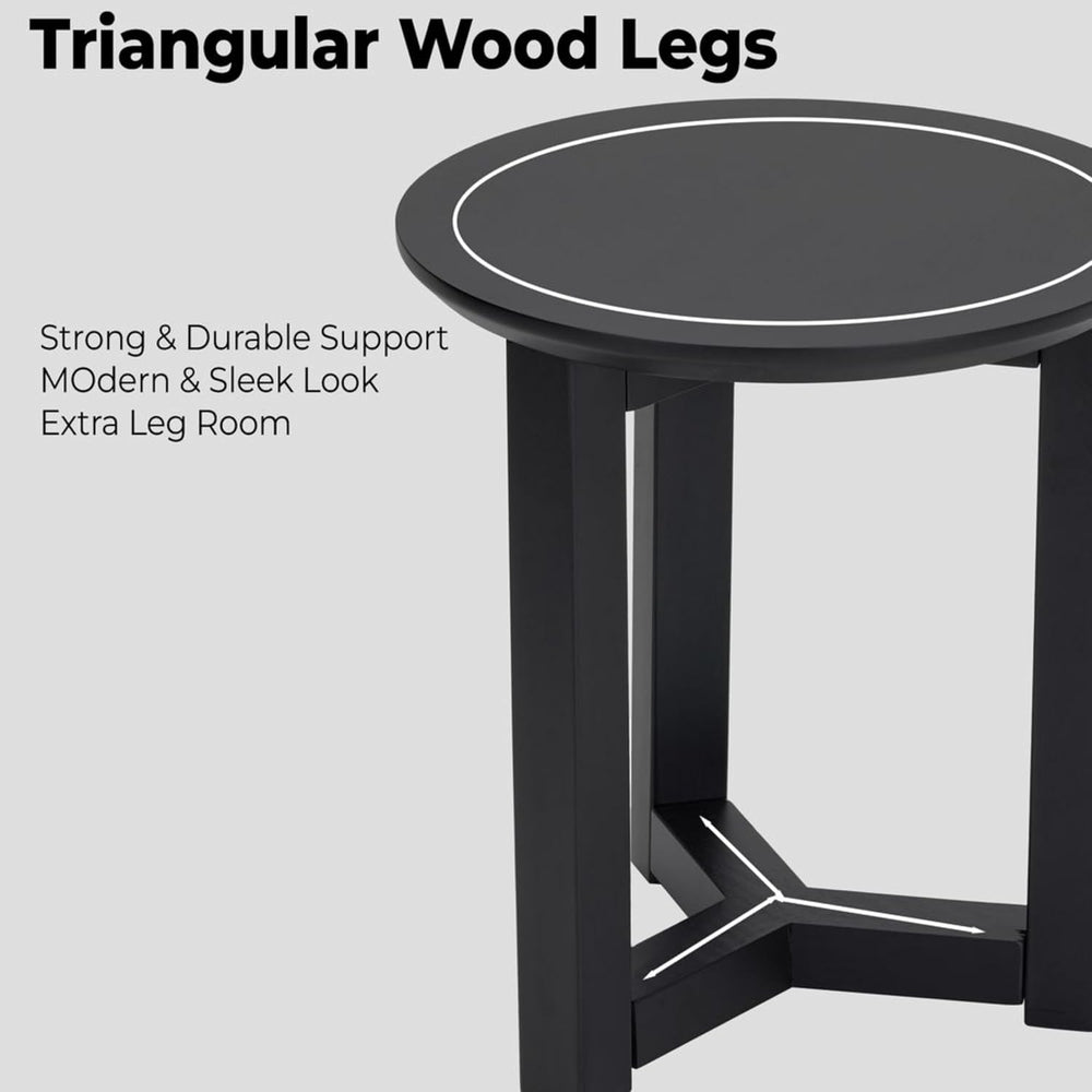 AIRA Home Decor Space-Saving Nesting Coffee Table Set of 3 – Modern Round Woo...