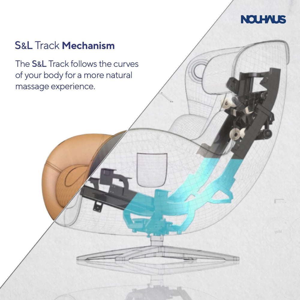 NOUHAUS Heated Classic Massage Chair Full Body and Spot Massaging Recliner wi...