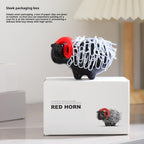 Running Ostrich Magnetic Paper Clip Holder and Jewelry Storage Organizer, for Paperclips, Staples, Push Pins, Hairclips, Decorative Desk Accessory for Home Office (Lamb)