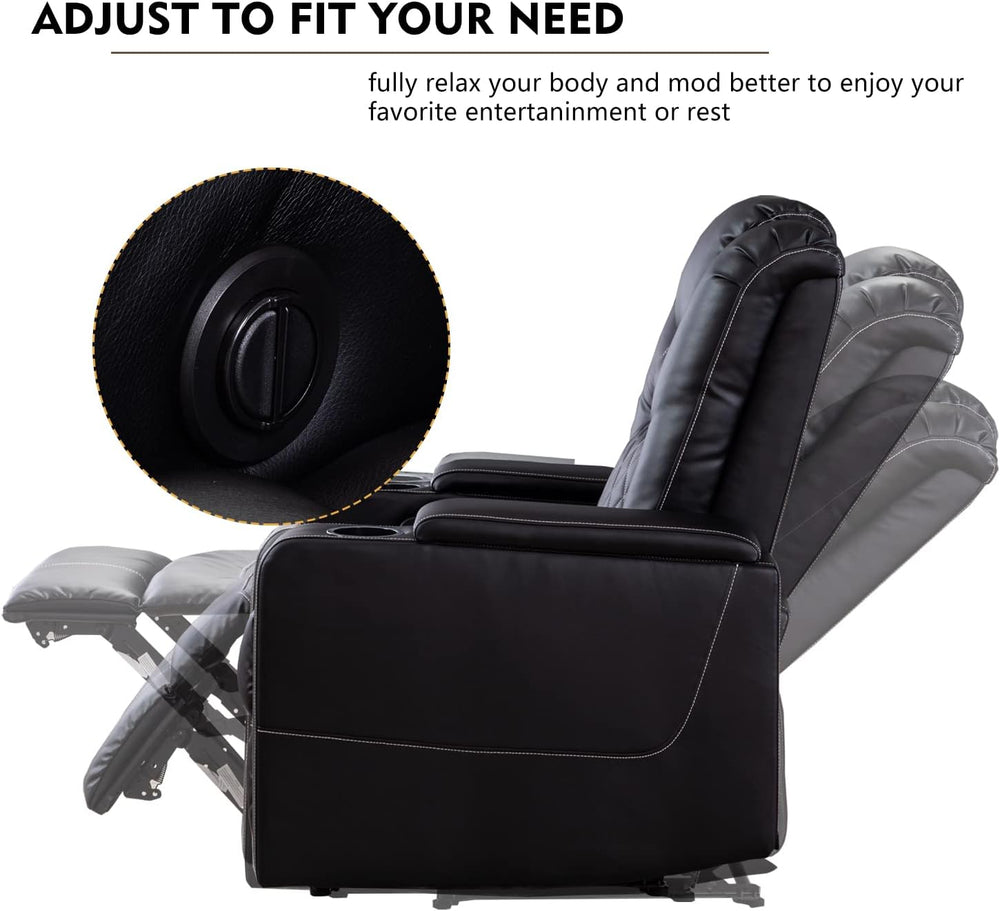 CANMOV Electric Power Recliner Chair with USB Ports and Cup Holders, Breathab...