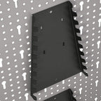 Wall-Mounted Peg Boards 4-Pack 15.7"x22.8" Steel with Versatile Holes for Workshop Organization,145352,Gray