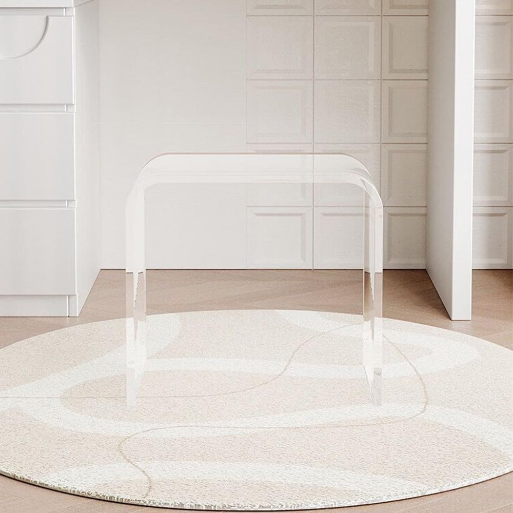 Acrylic 15 Inch Small Stool Set of 2,Multi-Use as Shower/Water-Resistant Stoo...