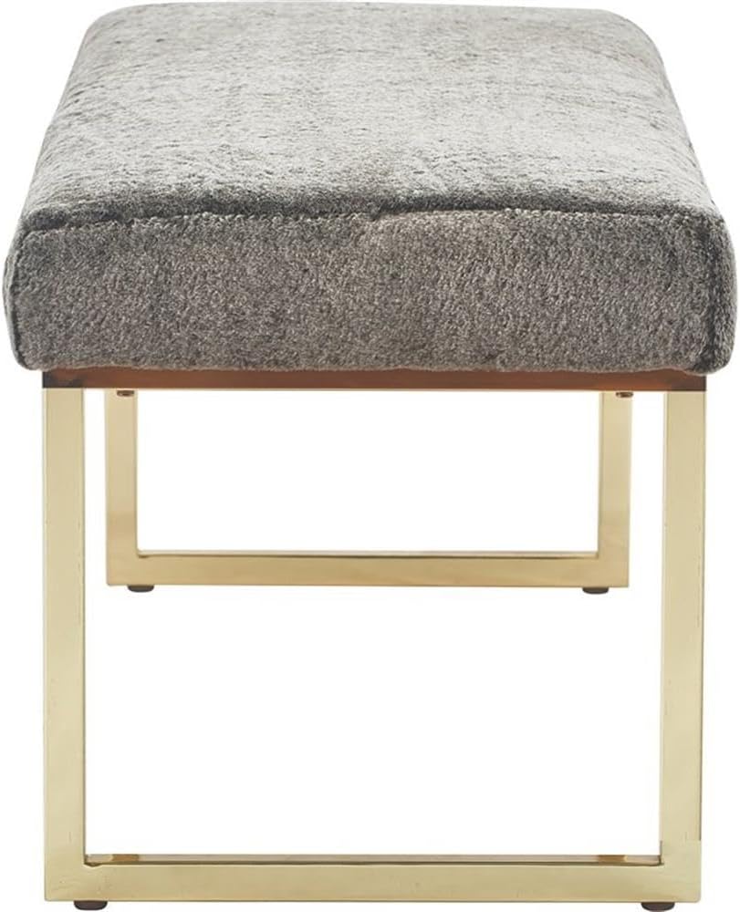 Elle Decor FUCN20047D Giselle Bench, Gray
