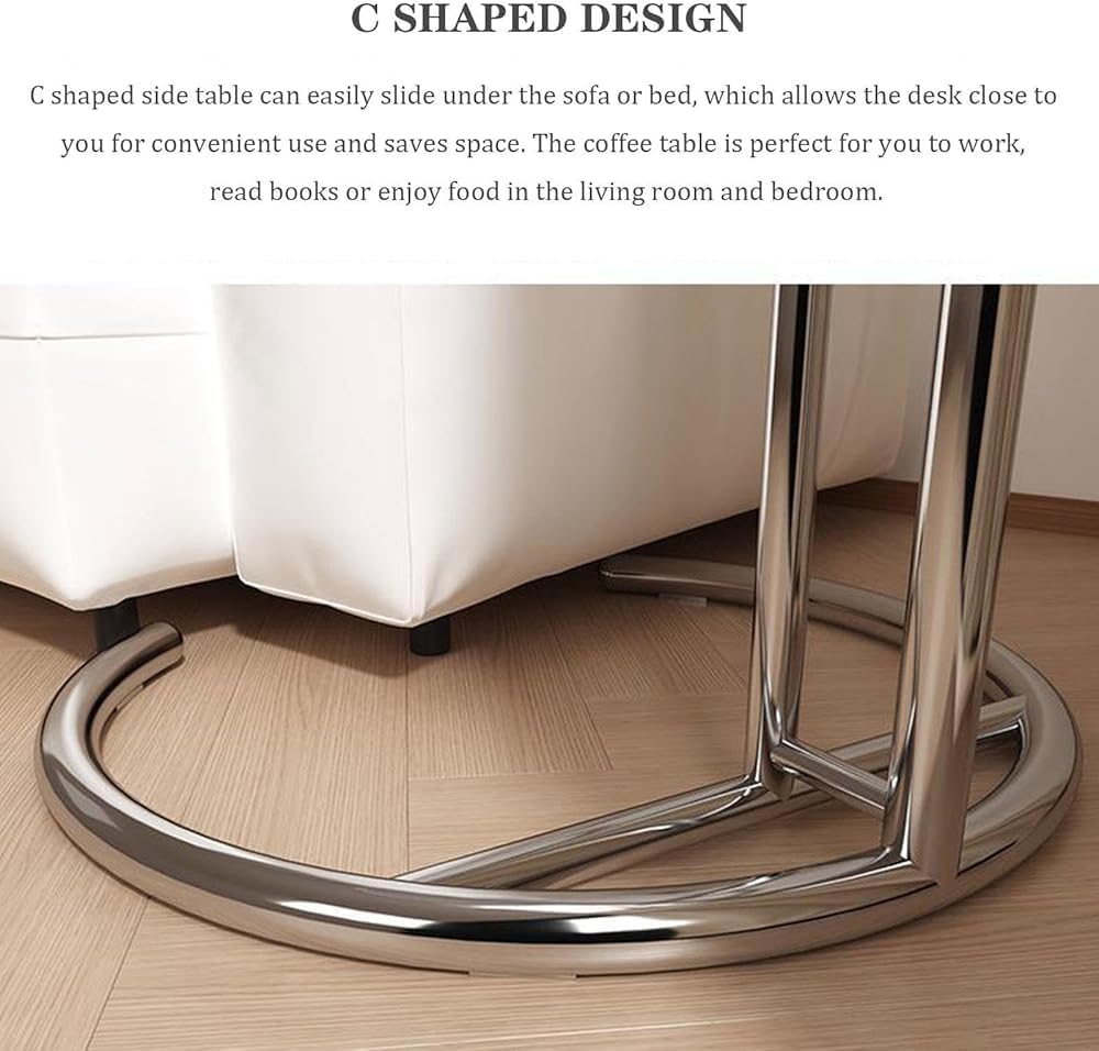 Stylish C-Shaped Sofa Side Table: The Perfect Blend of Function and Design(Co...