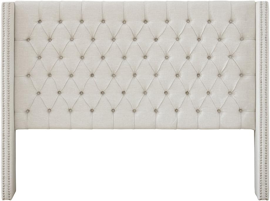 Upholstered Queen Headboard, Cream