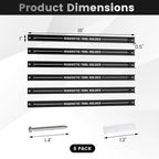 Goplus 6PCS 18" Magnetic Tool Holder, Wall Mounted 176LBS Capacity Magnetic Tool Organizer, Heavy Duty Metal Tool Rack, Tool Magnet Bar, Magnetic Tool Holder Strip for Garage Workshop