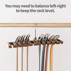 DIOMMELL 2 PCS Belts Rack, Storage Organizer, Hanger, Holder - Closet tie Racks Hangers Sturdy for Men Women, Black