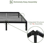 45MinST 14 Inch Reinforced Platform Bed Frame/3500lbs Heavy Duty/Easy Assembly Mattress Foundation/Steel Slat/Noise Free/No Box Spring Needed, Full