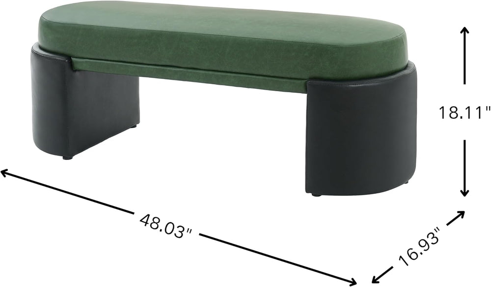 Christopher Knight Home Roland 48" Faux Leather Upholstered Dining Bench...