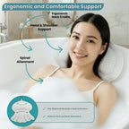 Bathtub Tray and Bath Pillow Set – Expandable Bamboo Bathtub Caddy with Phone & Wine Holder, Soft Bath Pillows for Tub & Head/Neck Support